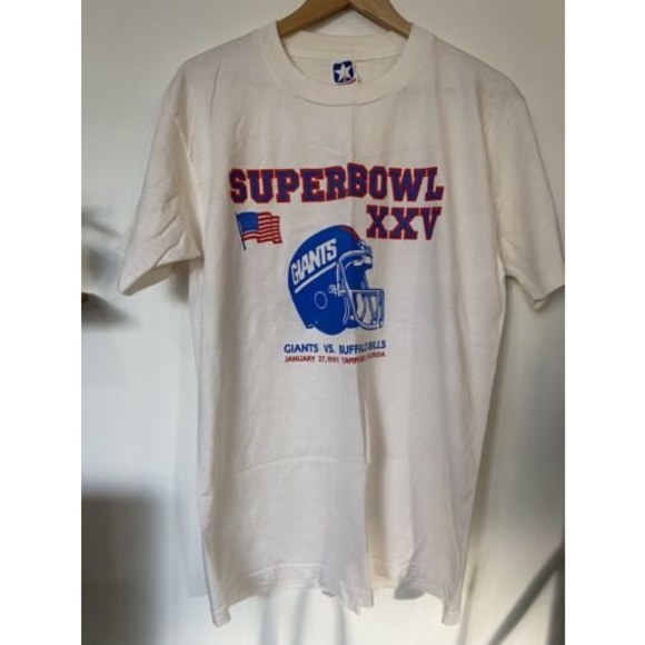 ❌SOLD❌Vintage 1991 Converse Superbowl XXV Giants Buffalo Bills Short Sleeve - Picture 2 of 12